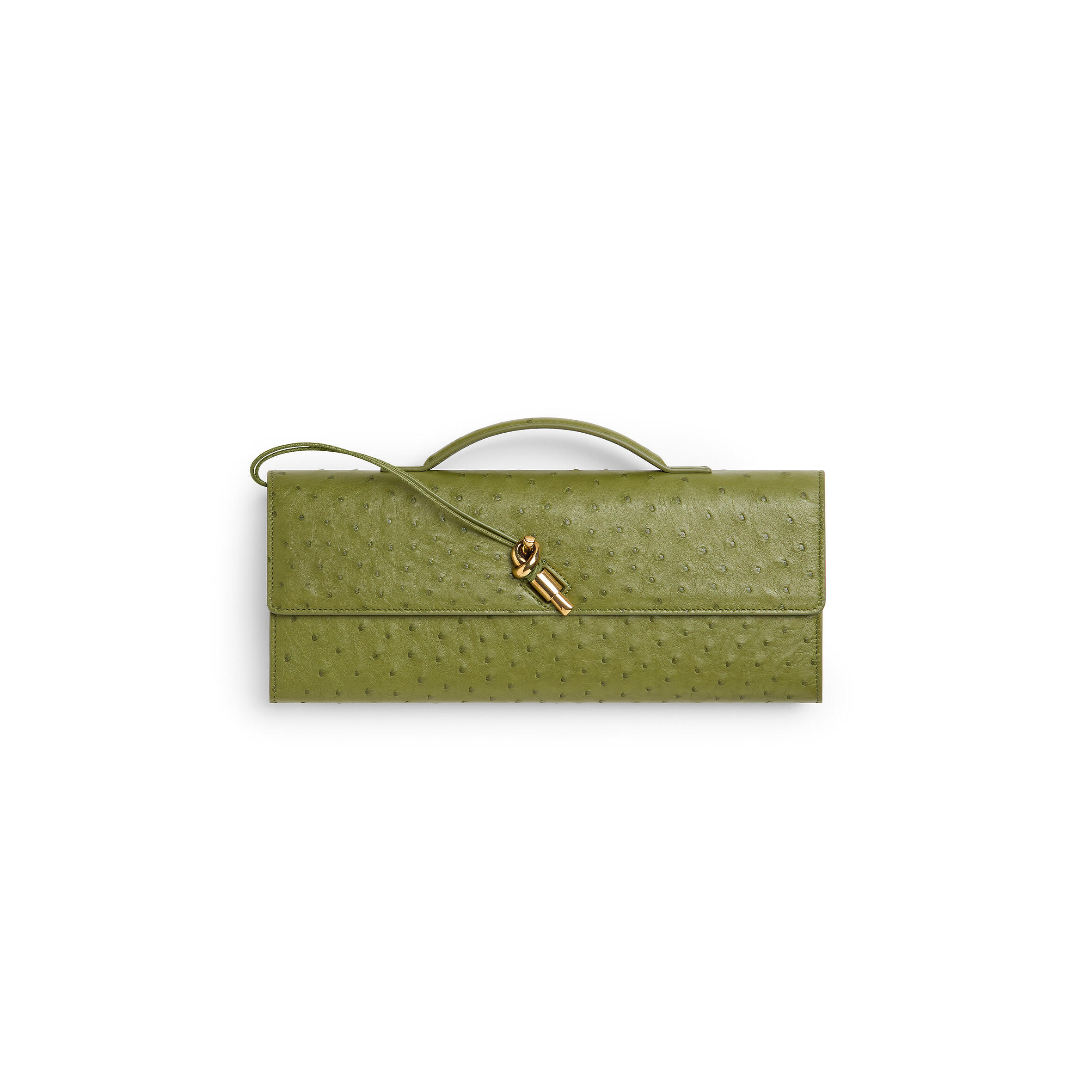 BOTTEGA VENETA ANDIAMO CLUTCH OSTRICH LEATHER 805241V3RQ32498 (31*13*3cm)